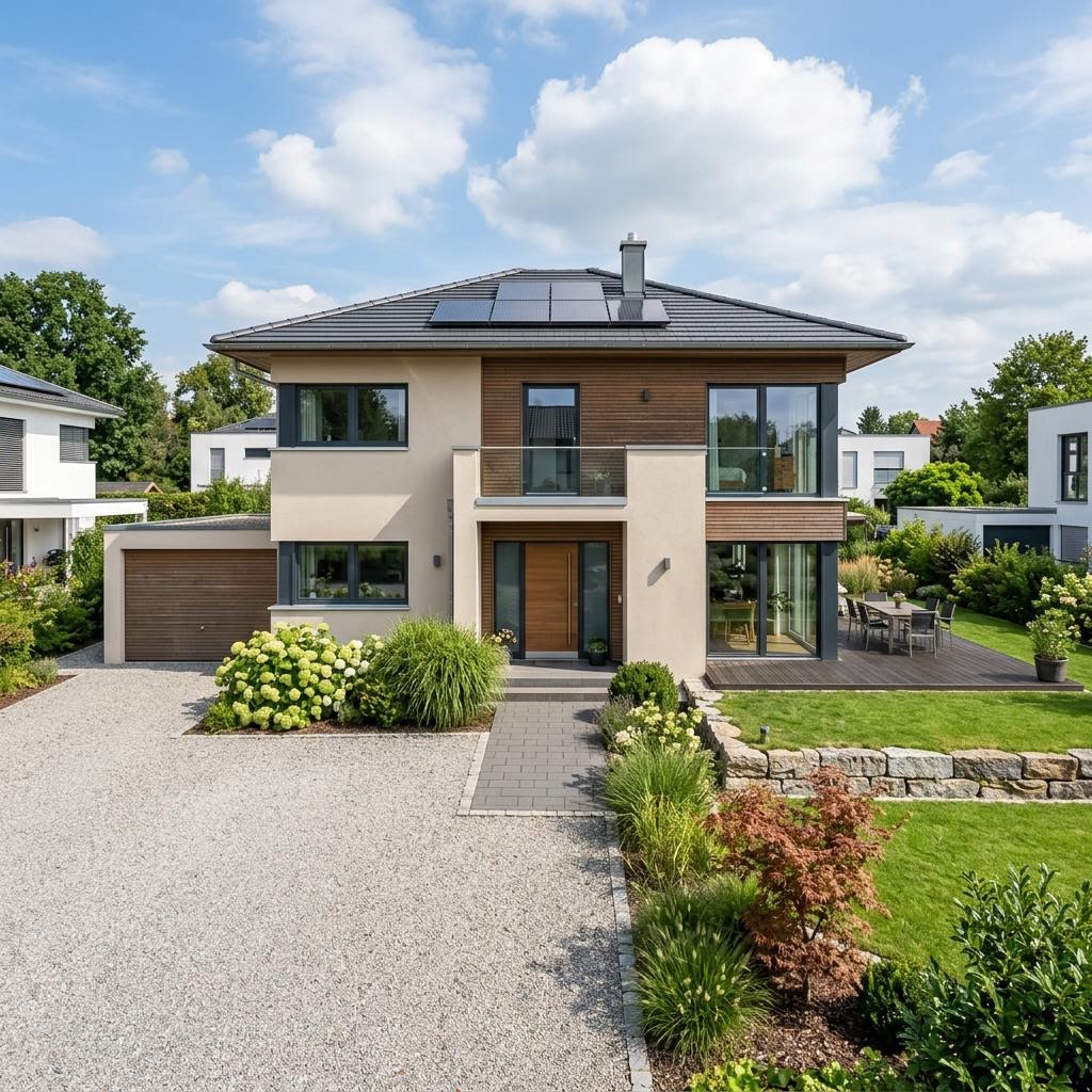 Stadtvilla CityLife 189 von WeberHaus — Holztafelbau mit Walmdach und rund 189 m²