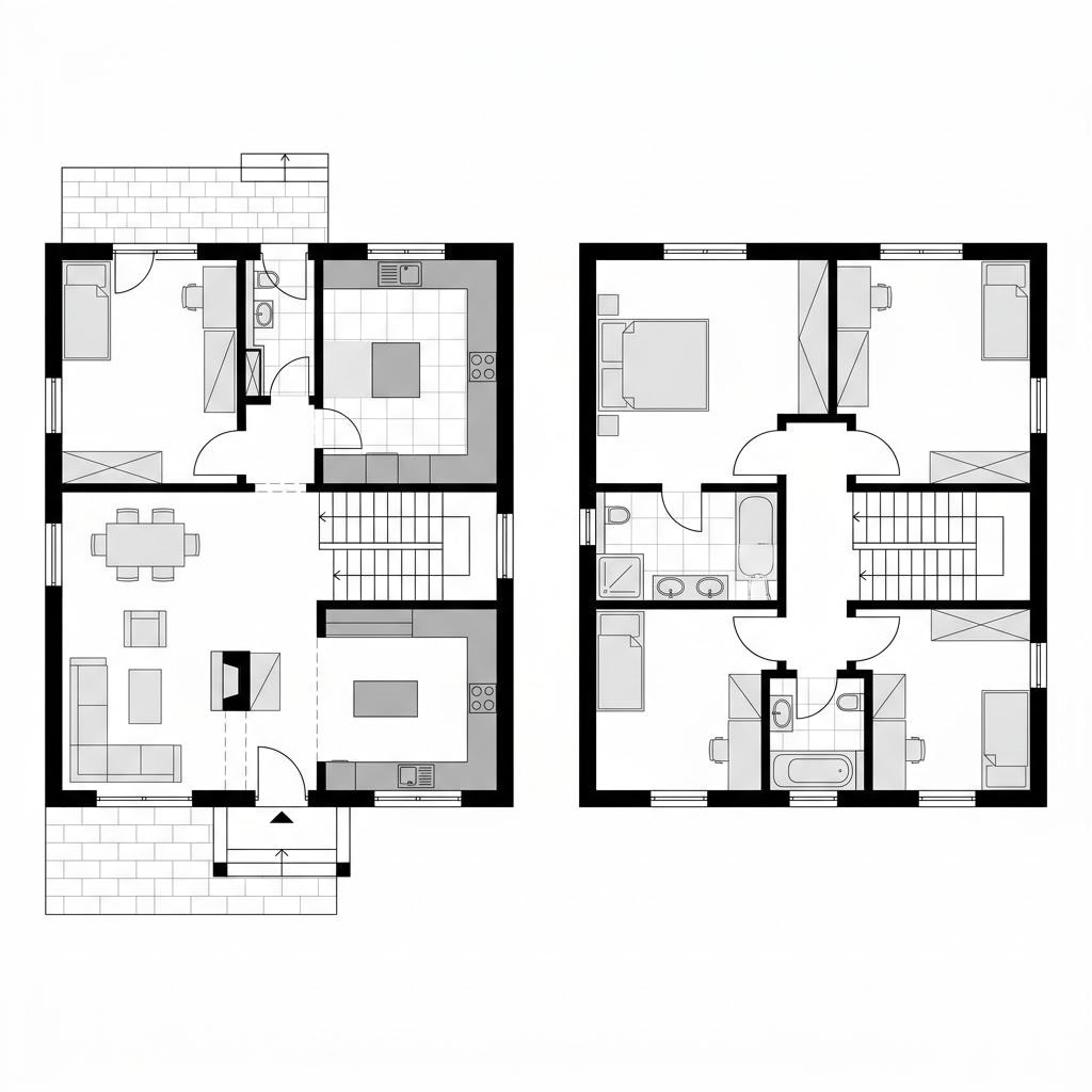 Grundriss Landhaus Reetdiele 148 – 148 m² Landhaus mit 5 Zimmern
