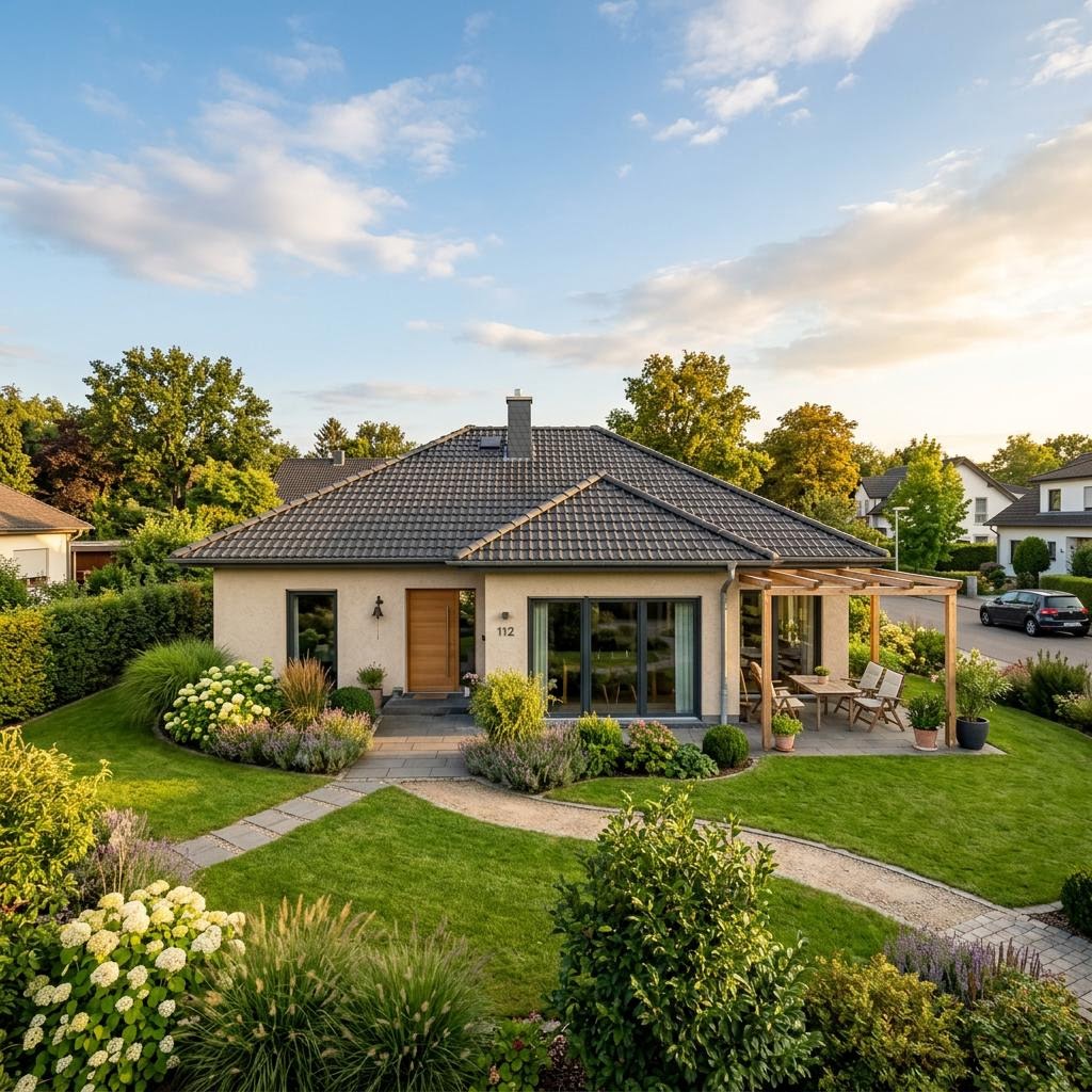 Massiver Bungalow Lichtblick 112 von Town & Country mit Walmdach