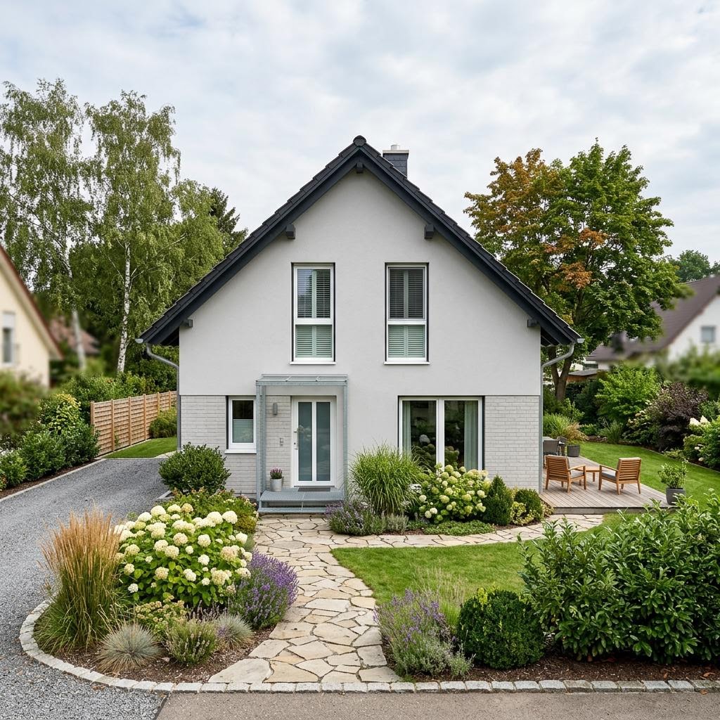Singlehaus Kompaktus 76 von Town & Country mit Satteldach — schmales Massiv-Singlehaus mit 76 m²