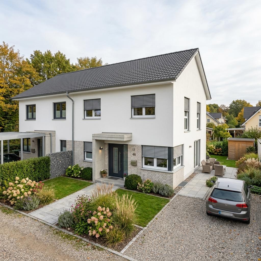 Doppelhaushälfte Maxime Duo 110 von Viebrockhaus — Satteldach, 110 m² für schmale Grundstücke