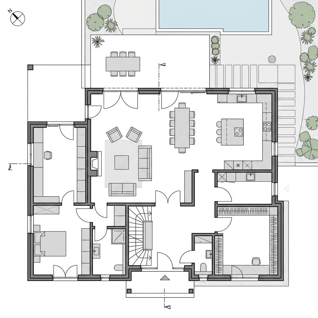 Grundriss generation 5.0 — Haus 500 – 205 m² Luxusvilla & Designerhaus mit 6 Zimmern