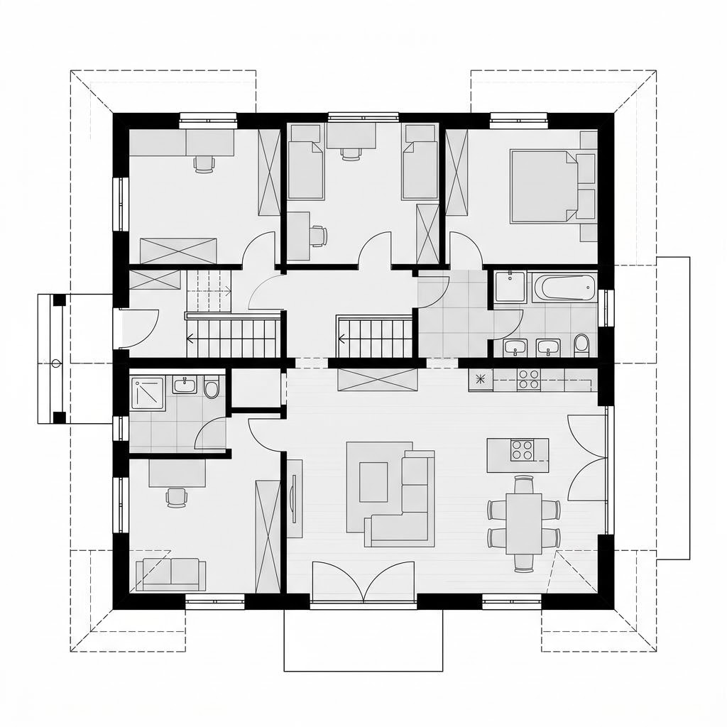 Grundriss Friesenflair 136 – 136 m² Friesenhaus mit 5 Zimmern