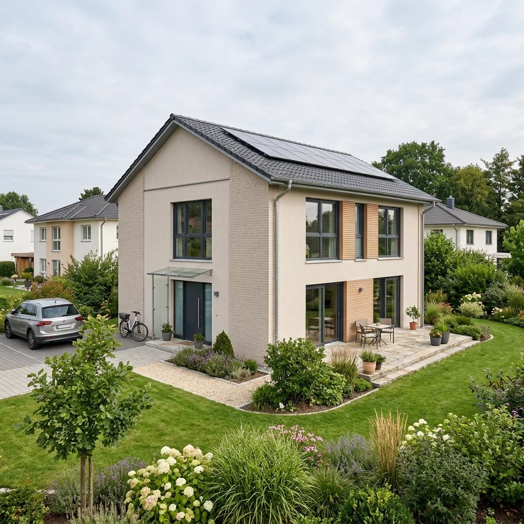 Bausatzhaus EFH Massiv 128 von Ytong Bausatzhaus mit Satteldach — Massivhaus aus Porenbeton mit 128 m²