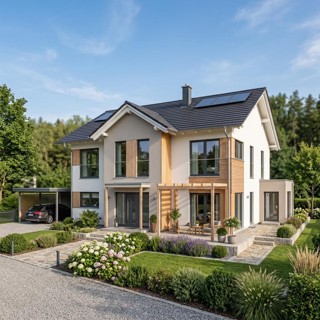 Zweifamilienhaus Plus 175 von Danwood mit Satteldach — Fertighaus mit zwei Wohneinheiten und 175 m²