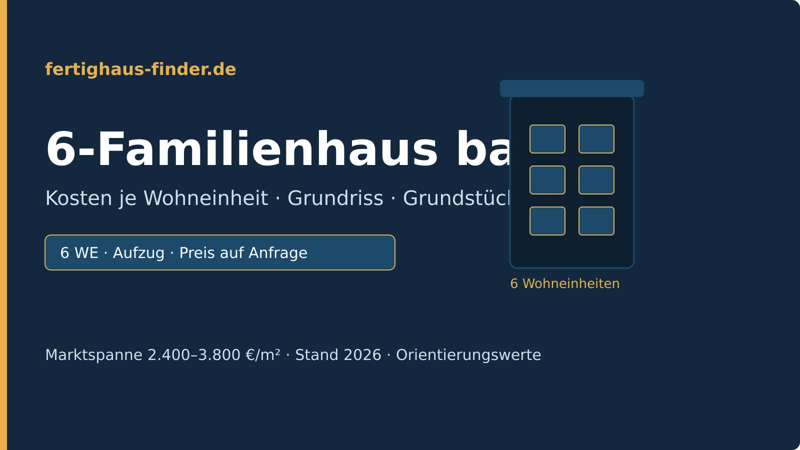 6-Familienhaus bauen 2026 6-Familienhaus als Fertighaus: Kosten, Grundriss und Grundstück im Überblick